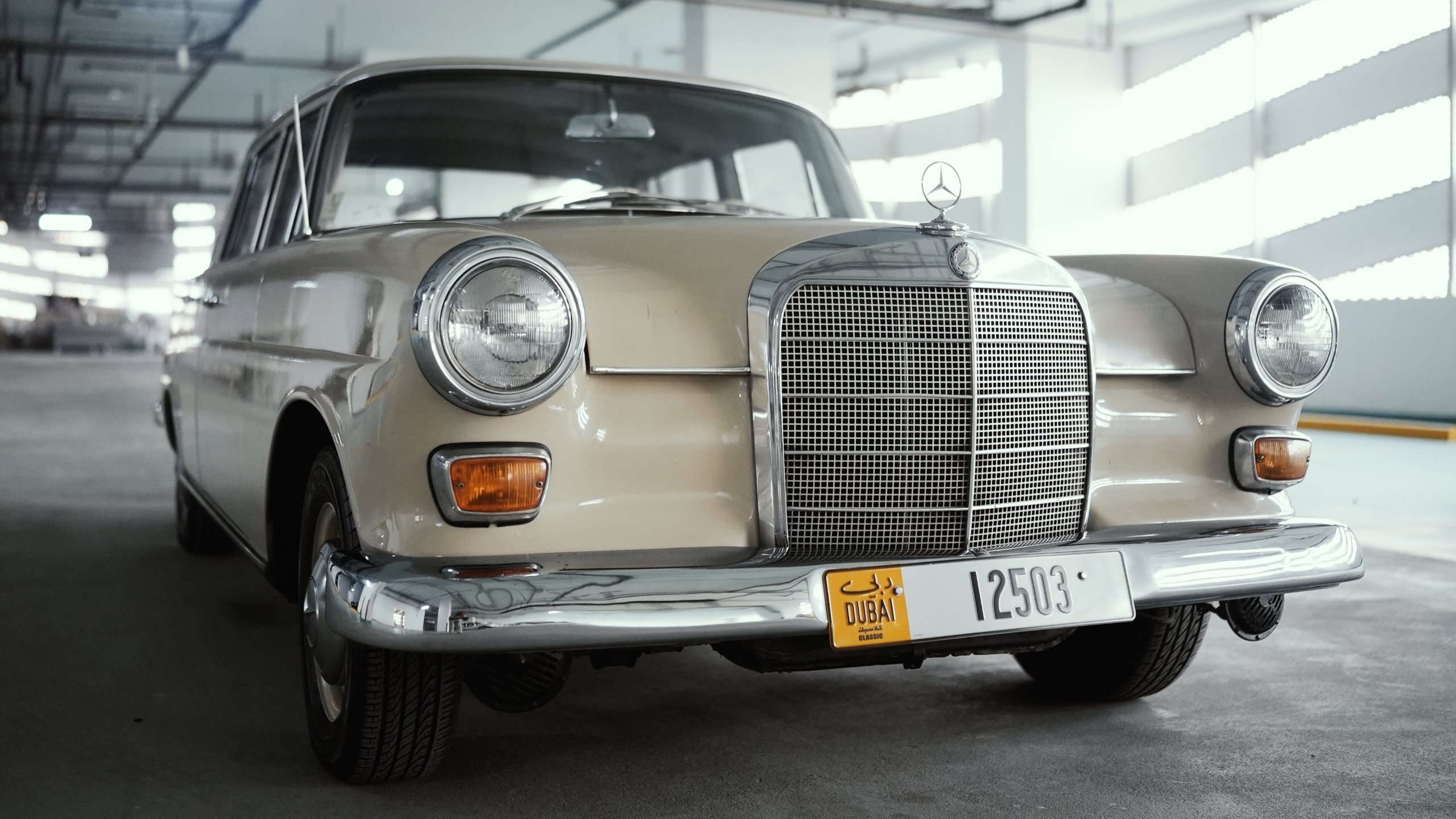 Mercedes-Benz 230 Fintail (W110), 1967. Rare twin carb car with the four speed floor shift manual. for sale in Dubai, UAE – photo 2 of 20